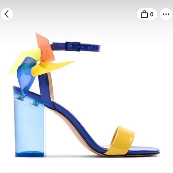 Katy Perry Collections The Pinwheels Heels Size 5.5 Colorful Fun Sandals Shoes - Picture 2 of 12